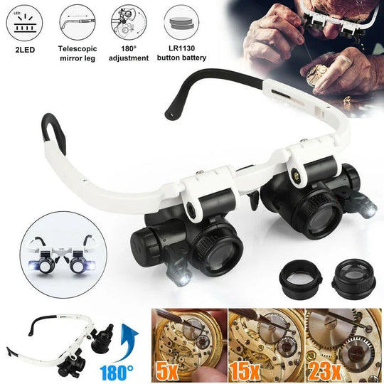 LED Headband Magnifier – Hands-Free Tool for Crafts & Jewellery