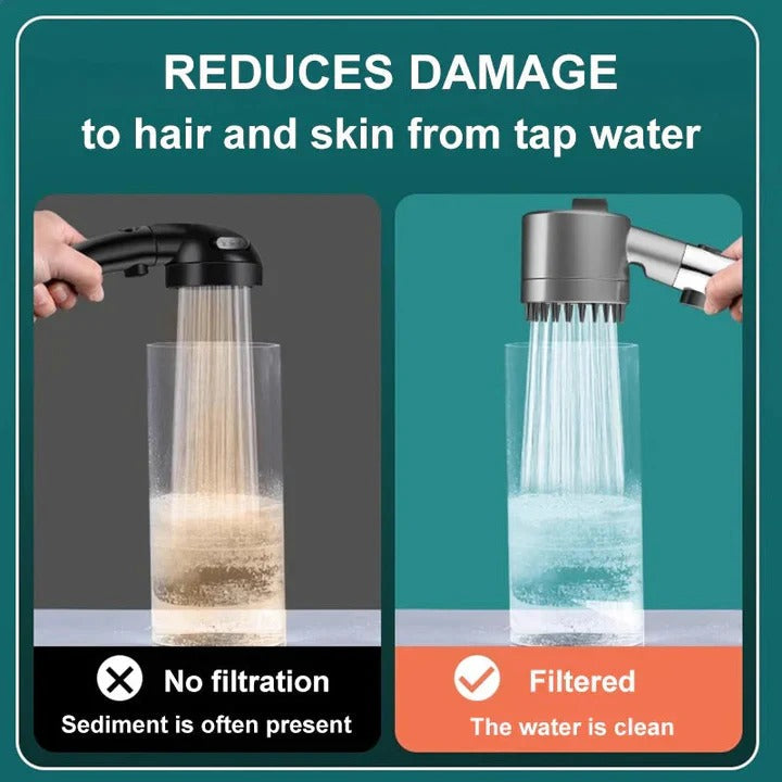 Power Rinse Shower Head with High-Pressure, Easy-Mount Water Saver