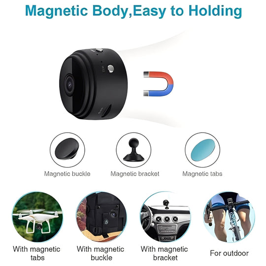Mini Magnetic WiFi Camera with High Definition 1080p Recording