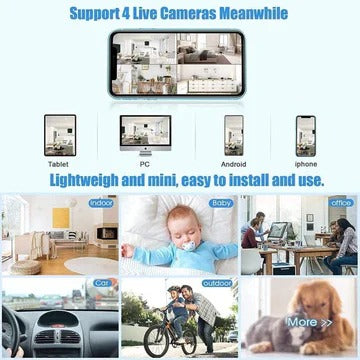 Portable Mini HD Security Camera – Wireless Audio & Video Monitor