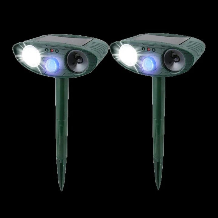 Solar-Powered Rabbit Repeller – Ultrasonic Humane Pest Deterrent