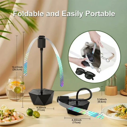 Battery-Powered Fly Deterrent Fan for Picnic Tables
