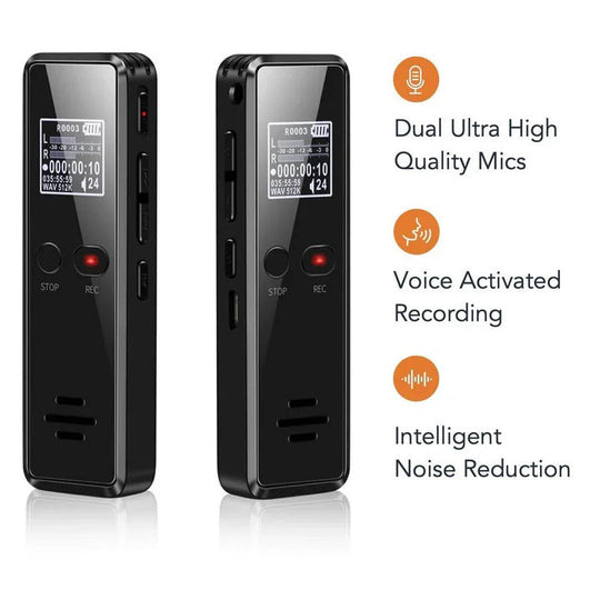 Digital Voice Recorder with Auto Save and Playback Speaker