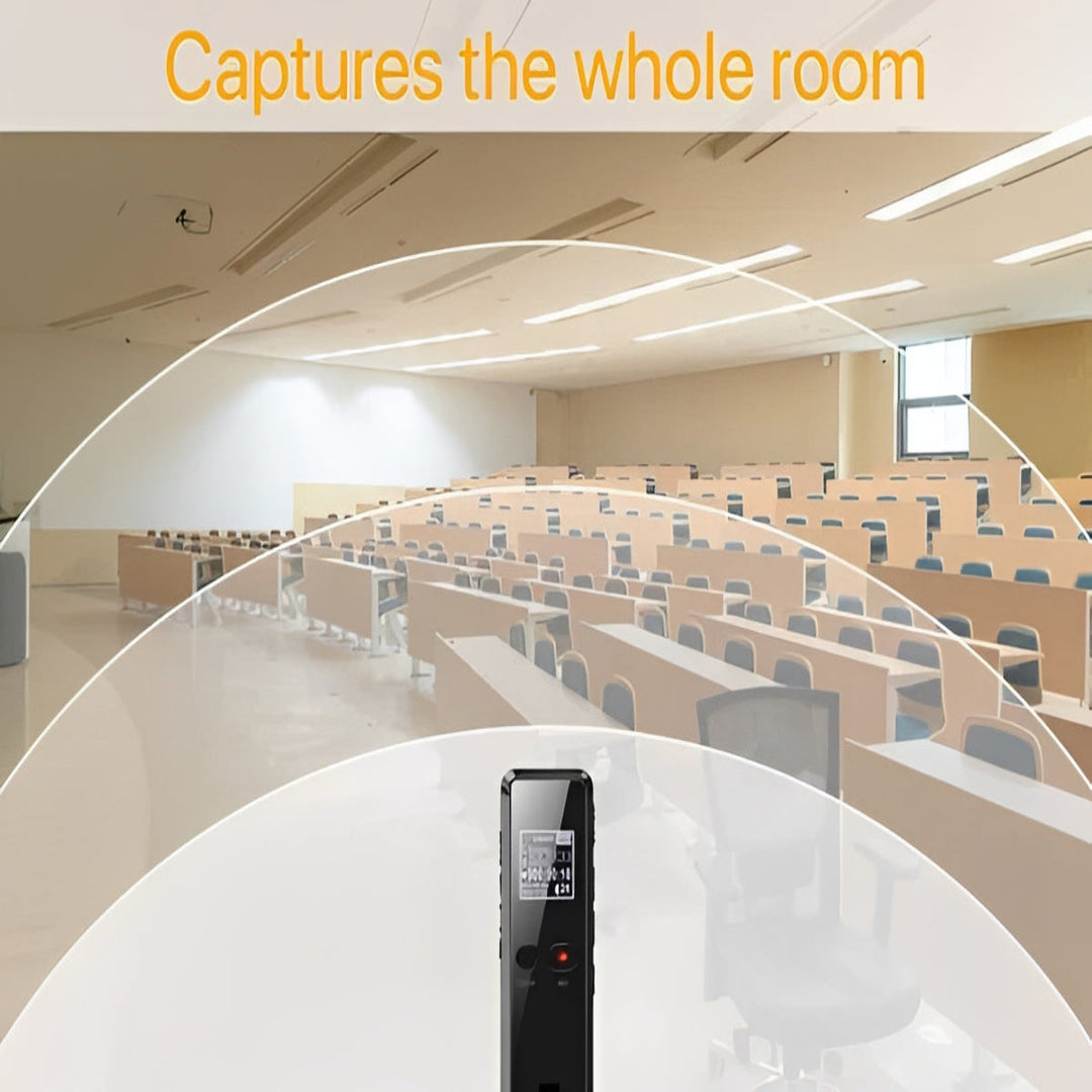 Digital Voice Recorder with Auto Save and Playback Speaker