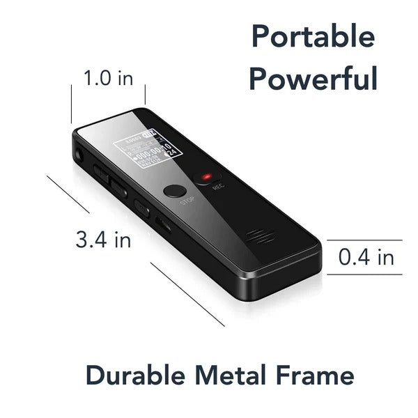 Digital Voice Recorder with Auto Save and Playback Speaker