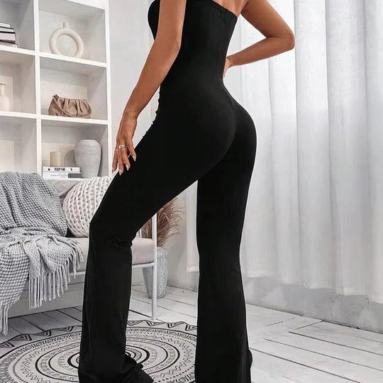 Casual Summer Jumpsuit-Style Trousers for Women with Adjustable Waist, Slim Fit