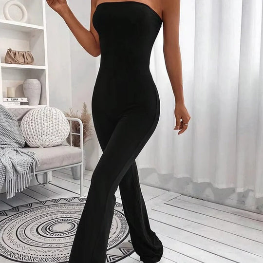 Casual Summer Jumpsuit-Style Trousers for Women with Adjustable Waist, Slim Fit