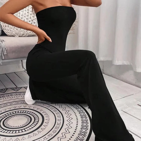 Casual Summer Jumpsuit-Style Trousers for Women with Adjustable Waist, Slim Fit