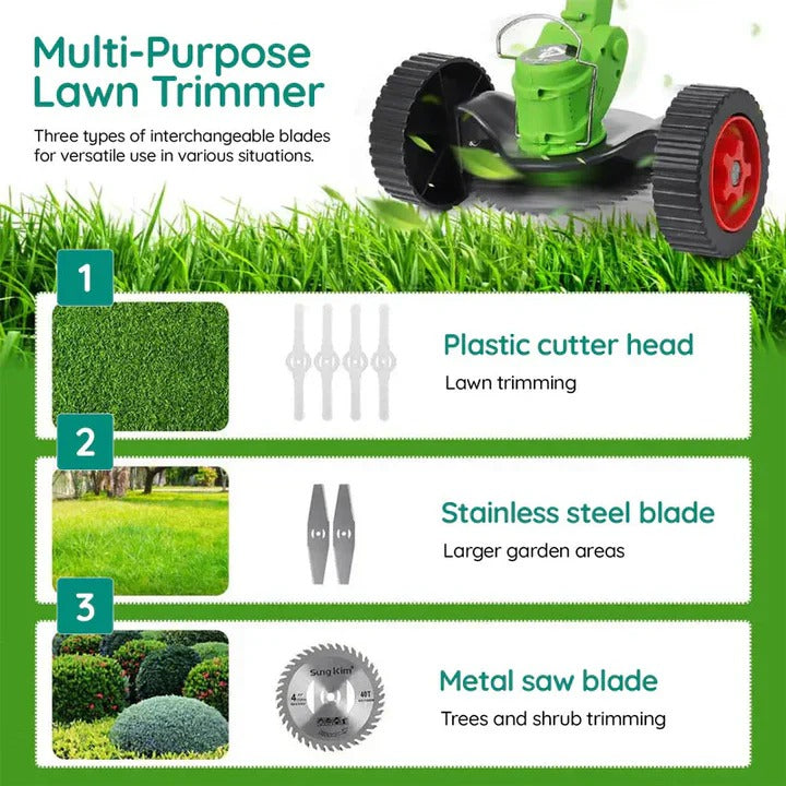 Cordless Electric Grass Trimmer and Lawn Edger