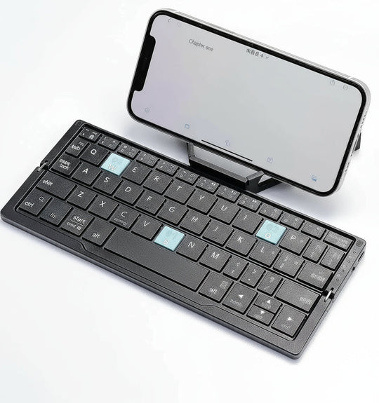 Slim Foldable Wireless Keyboard and Magnetic Stand for Tablets