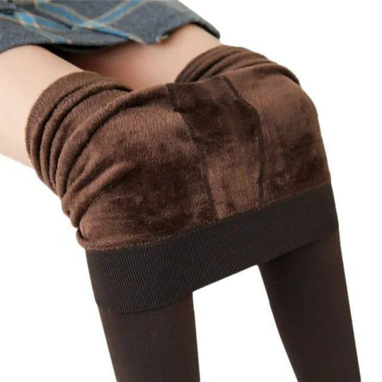 Stretchy Fleece-Lined Leggings for Cold Weather