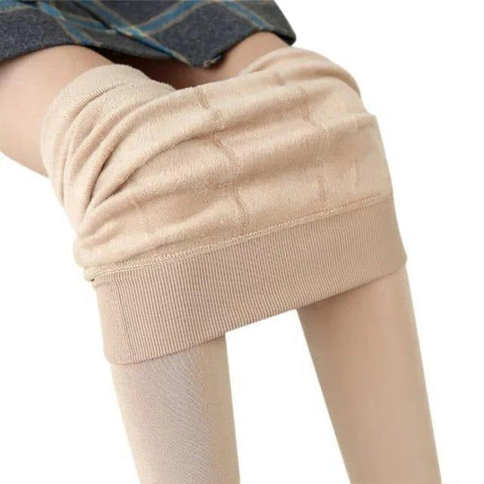 Stretchy Fleece-Lined Leggings for Cold Weather
