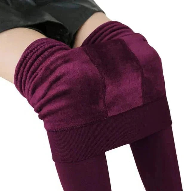 Stretchy Fleece-Lined Leggings for Cold Weather