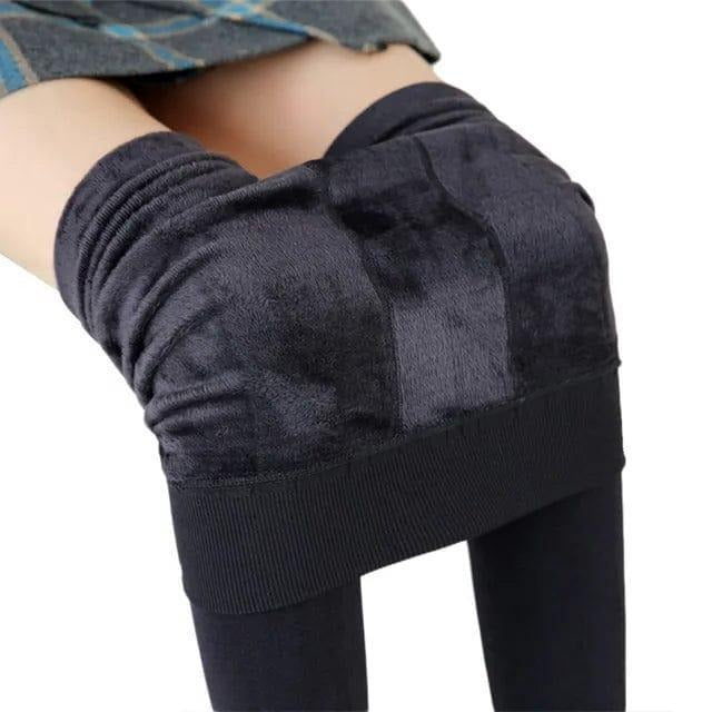 Stretchy Fleece-Lined Leggings for Cold Weather