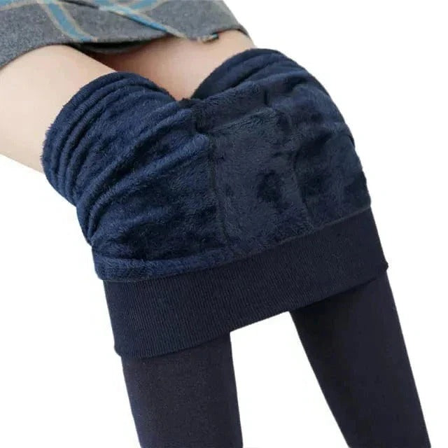 Stretchy Fleece-Lined Leggings for Cold Weather