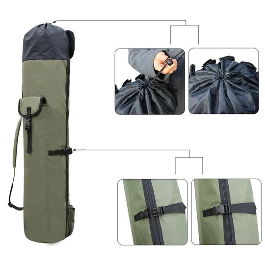 Portable Fishing Gear Bag, Multi-Pocket Rod Storage