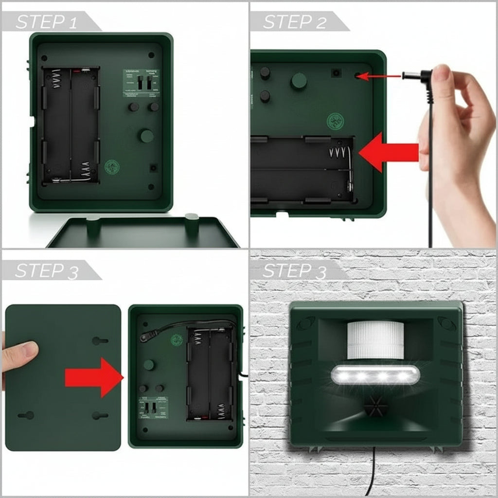 Ultrasonic Pest Control Device for Birds and Woodpeckers