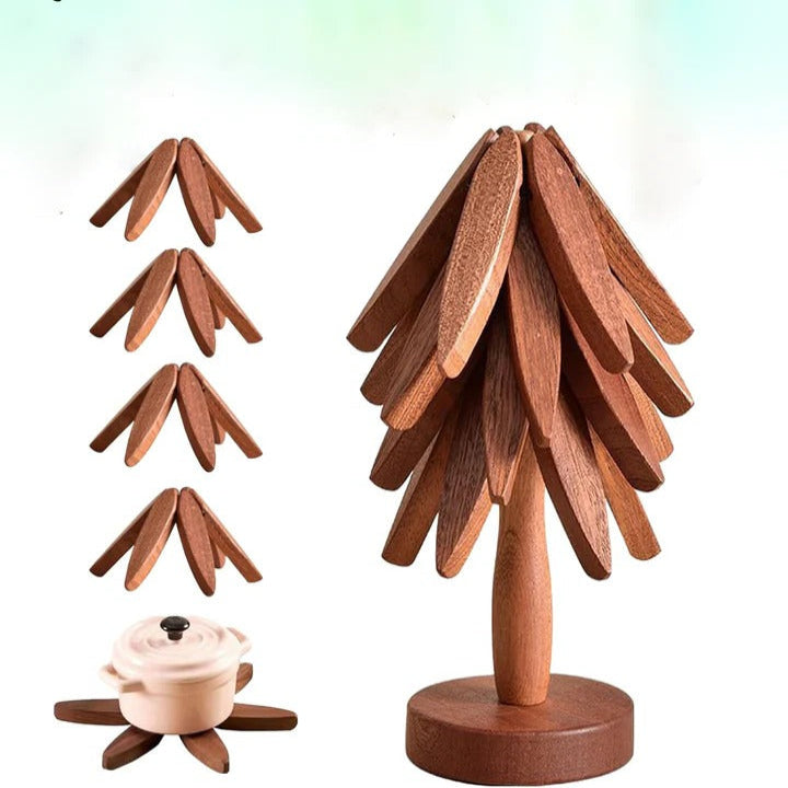 Wooden Pot Stand with Heat-Resistant Surface