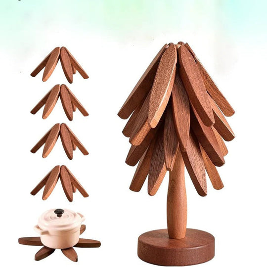 Wooden Pot Stand with Heat-Resistant Surface