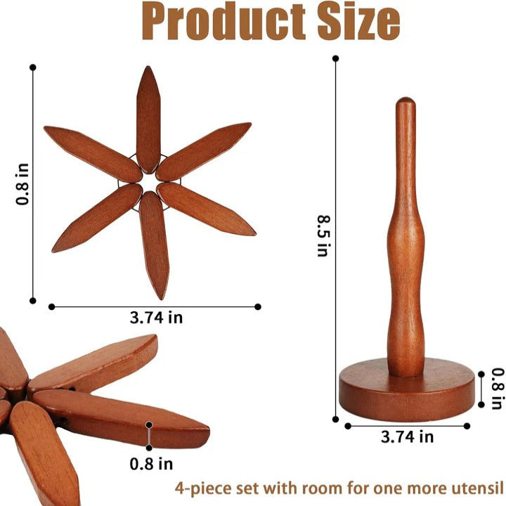 Wooden Pot Stand with Heat-Resistant Surface