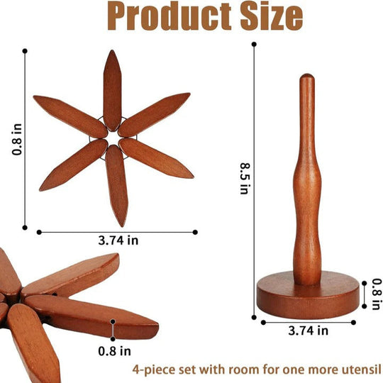 Wooden Pot Stand with Heat-Resistant Surface