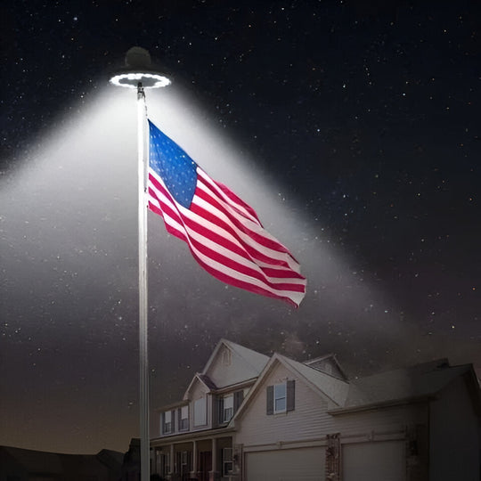 Flagpole Light - Solar LED - Outdoor Mount