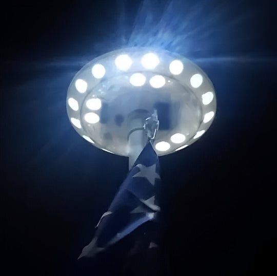 Flagpole Light - Solar LED - Outdoor Mount