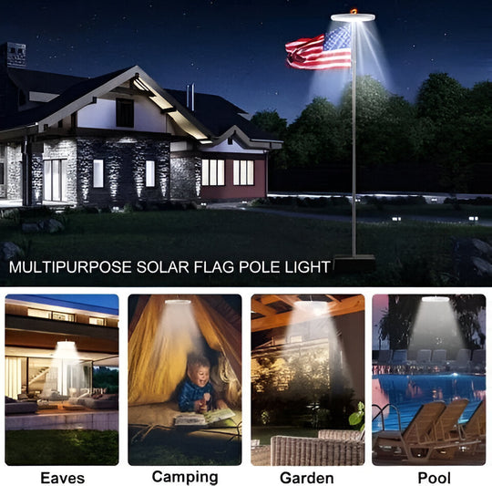 Flagpole Light - Solar LED - Outdoor Mount