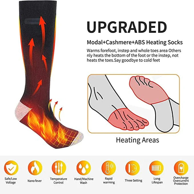 Soft Knit Heated Socks Electric Foot Warmers