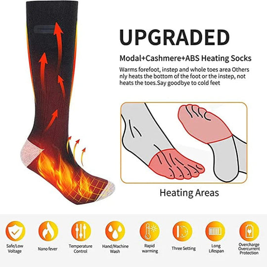 Soft Knit Heated Socks Electric Foot Warmers