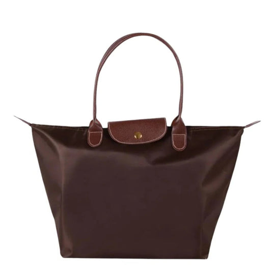 Top Handle Bag with Gold Tone Hardware