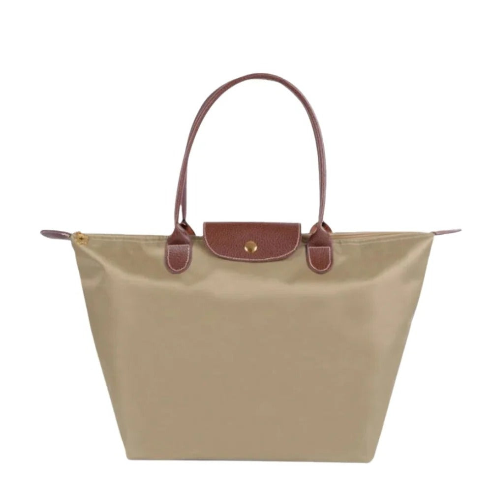 Top Handle Bag with Gold Tone Hardware
