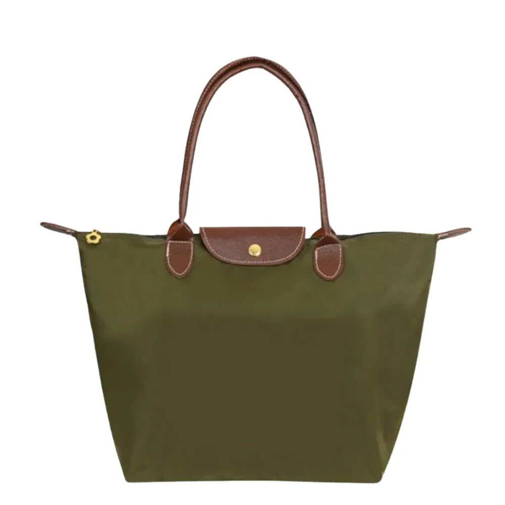 Top Handle Bag with Gold Tone Hardware