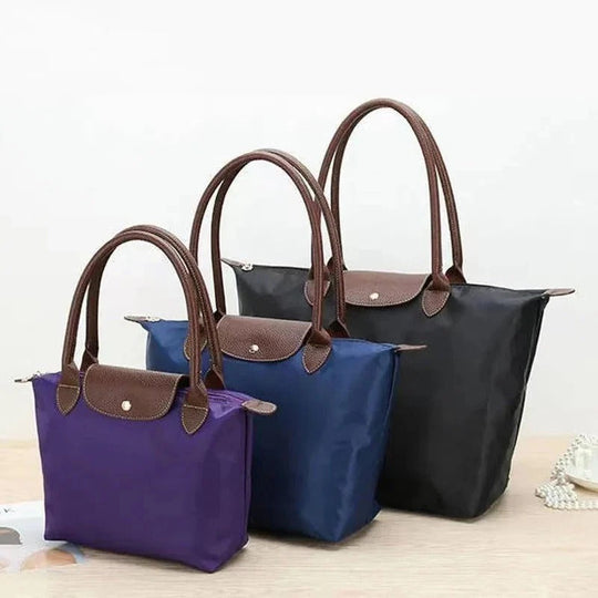 Top Handle Bag with Gold Tone Hardware