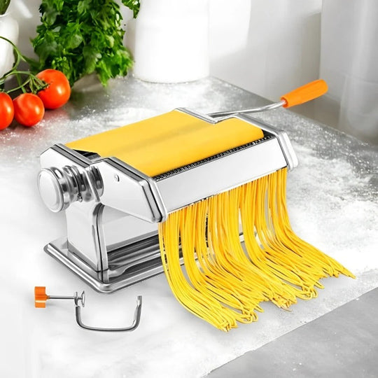 Stainless Steel Pasta Maker with Adjustable Thickness Settings