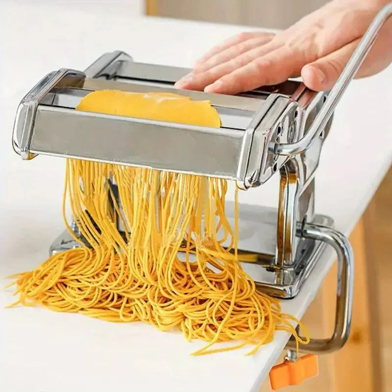 Stainless Steel Pasta Maker with Adjustable Thickness Settings