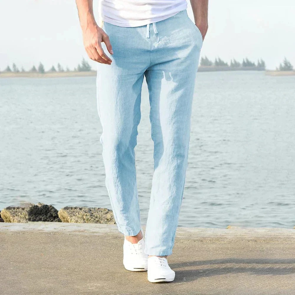 Men’s Linen Casual Trousers for Spring and Summer