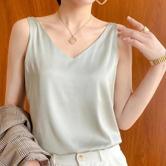 Women’s Fabric Tank Top Designed for Layering and Warm Weather