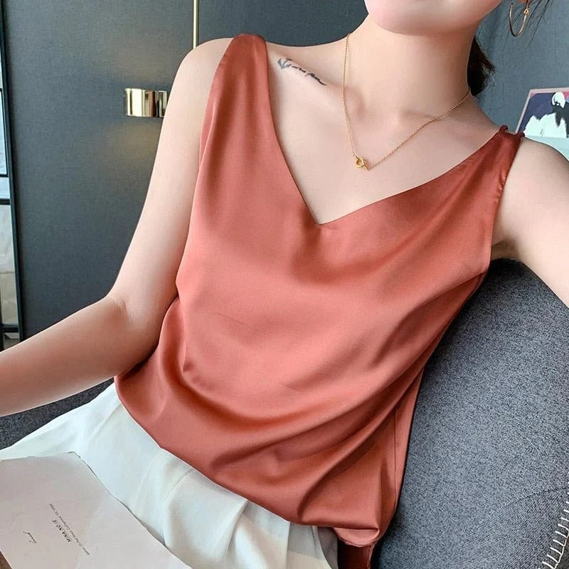 Women’s Fabric Tank Top Designed for Layering and Warm Weather