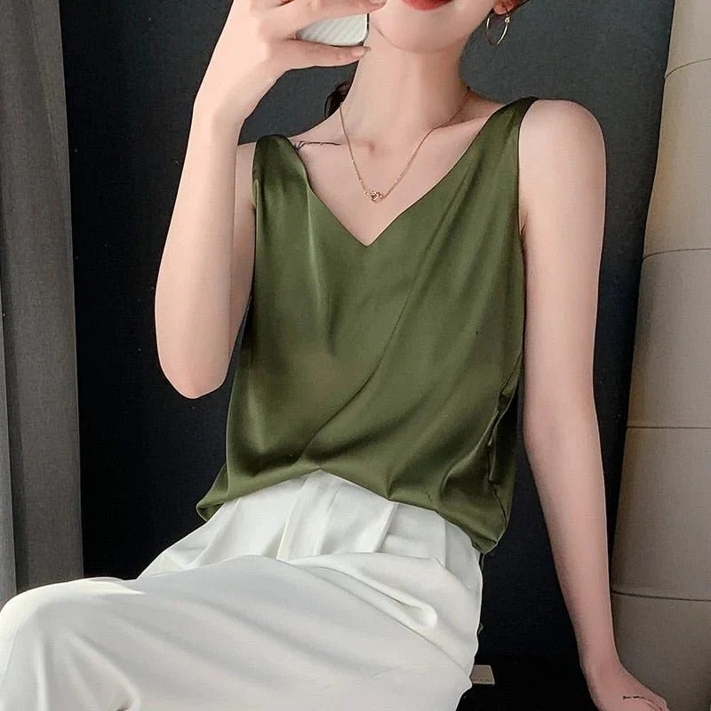 Women’s Fabric Tank Top Designed for Layering and Warm Weather