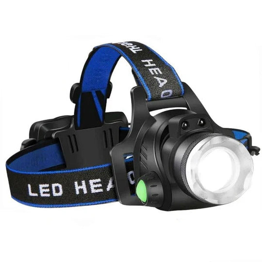LED Headlamp with Zoomable Function and Rechargeable Battery