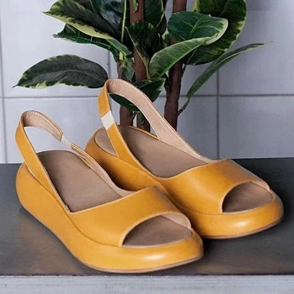 Slip-On Sandals with Open Toe Design and Elastic Band