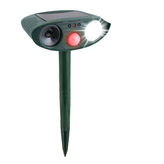 Solar Outdoor Ultrasonic Armadillo Deterrent Device, Motion Activated