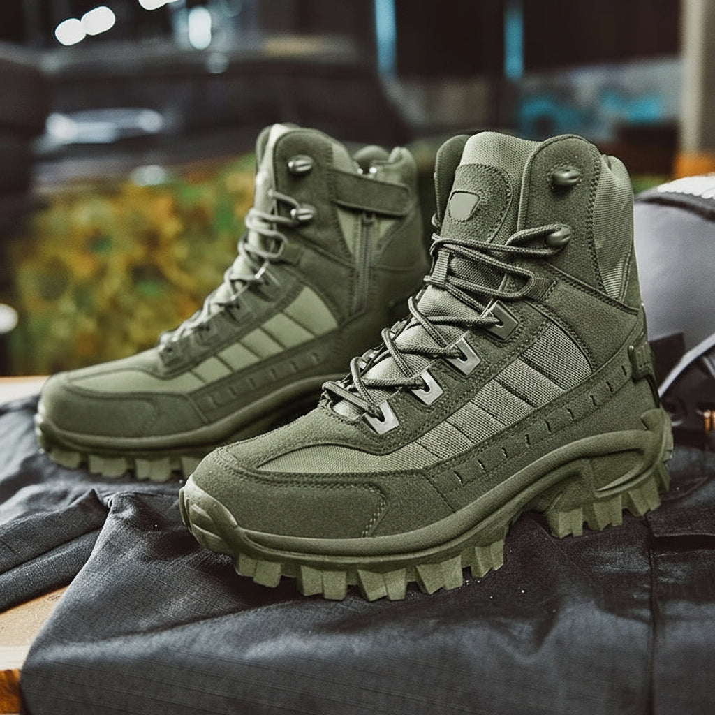 Men's Winter Boots with Lace-Up Design