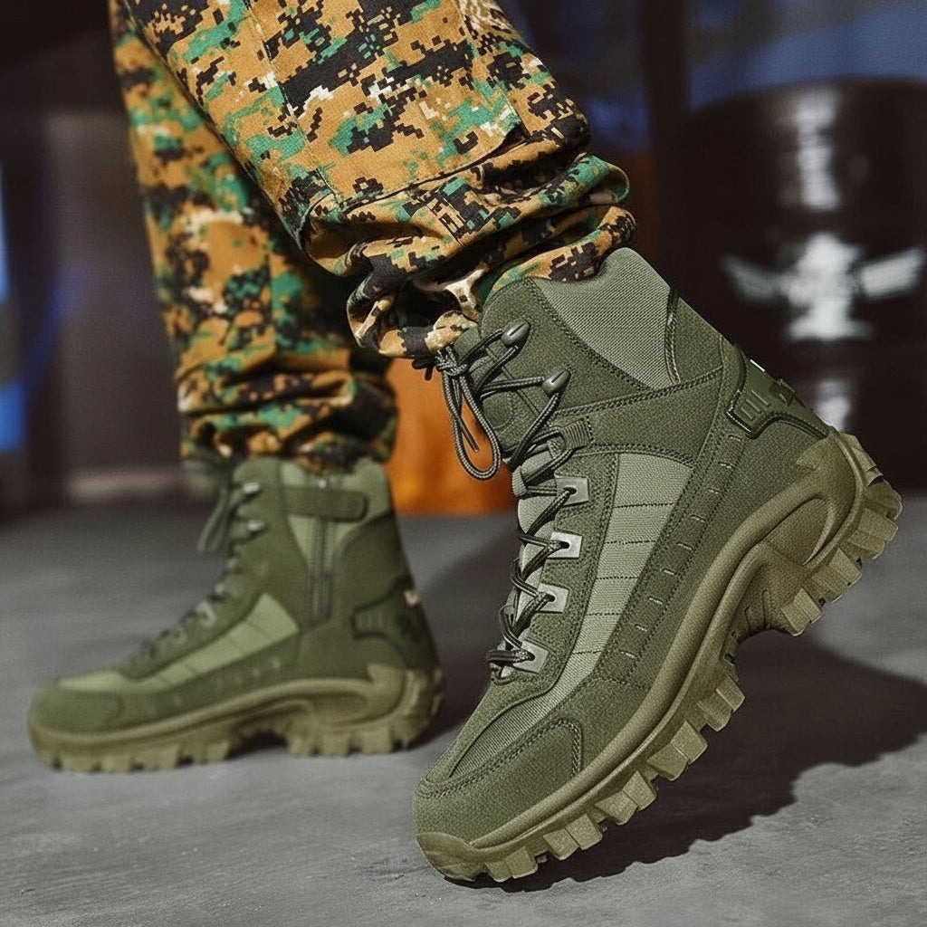 Men's Winter Boots with Lace-Up Design