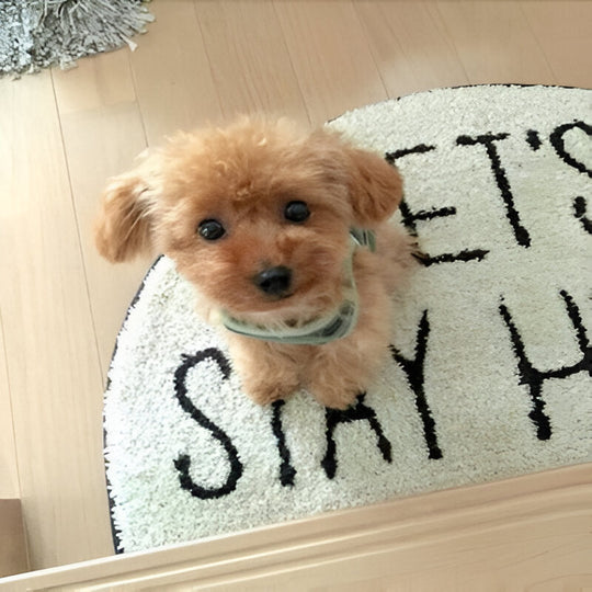 Puppy Plush Toy with Synthetic Fur and Weighted Filling