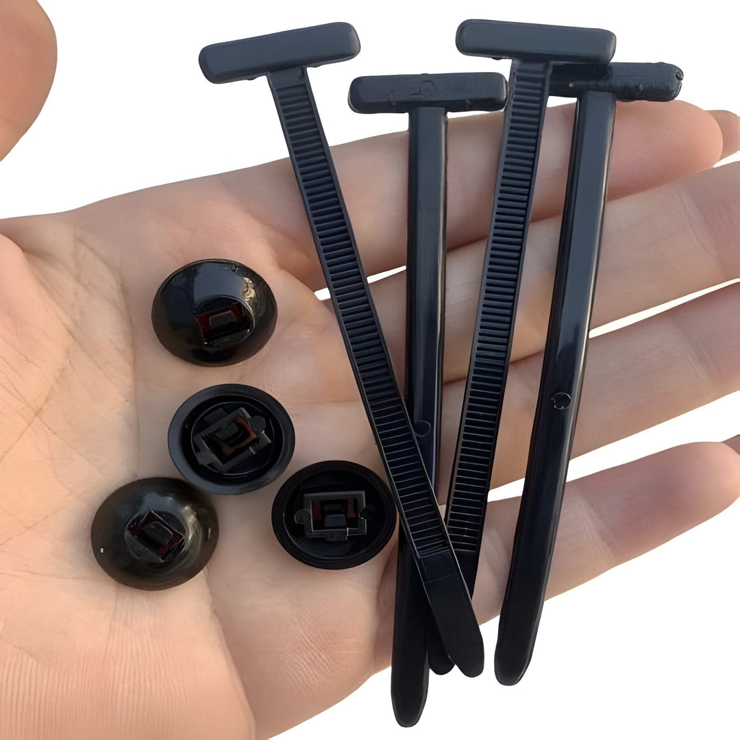 Nylon Zip Tie Set, 50 Pack for Bundling and Organising Cords