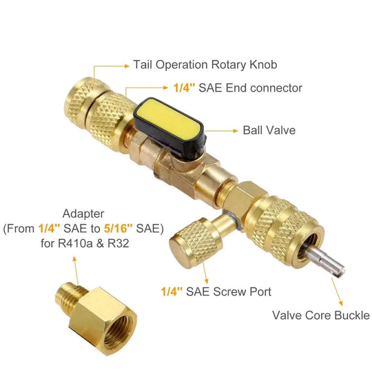 HVAC Valve Tool, Dual Size Core Installer and Extractor