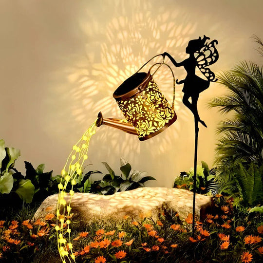 Solar Powered with Metal Frame and LED Light
