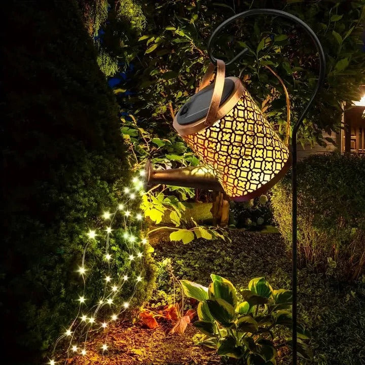 Solar Powered with Metal Frame and LED Light
